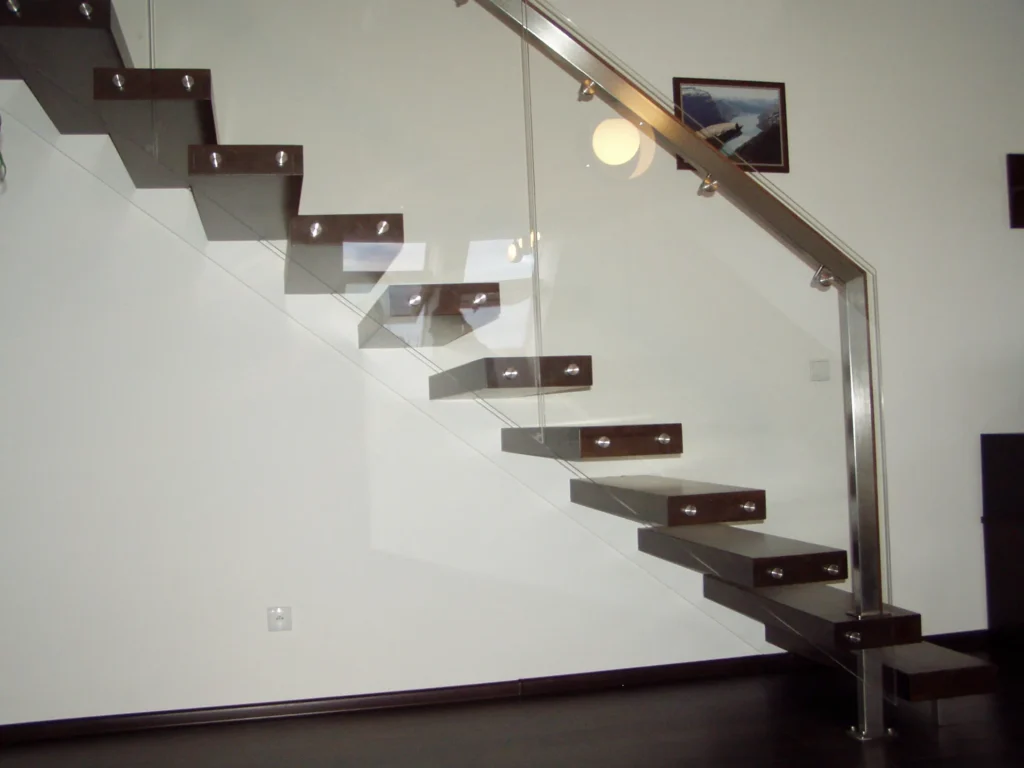 Floating shelf stairs