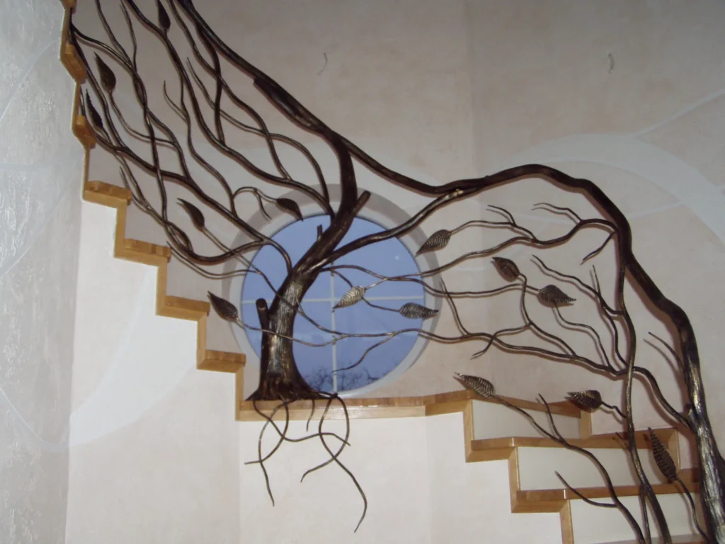 Decorative metal stairs