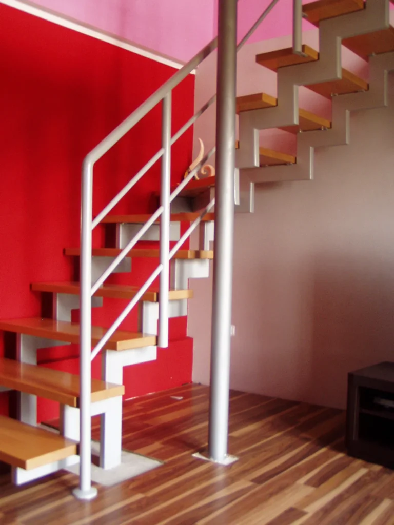 Metal & wood Stairs