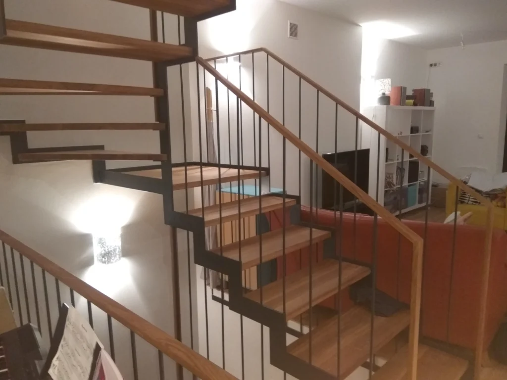 Metal & wood Stairs