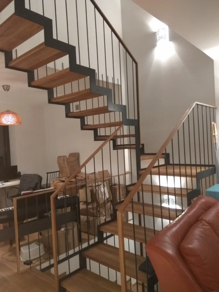 Metal & wood Stairs