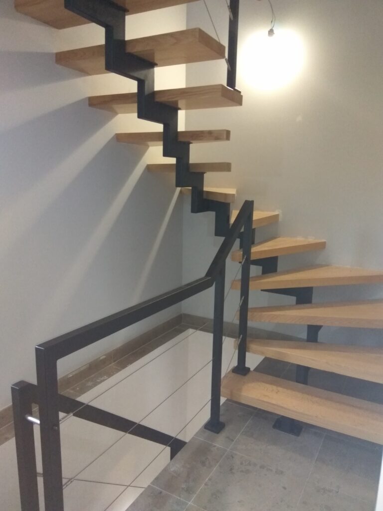 Open-riser stairs
