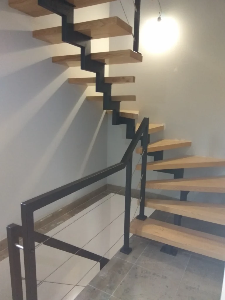 Metal & wood Stairs