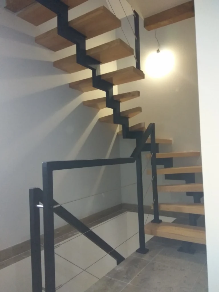 Metal & wood Stairs