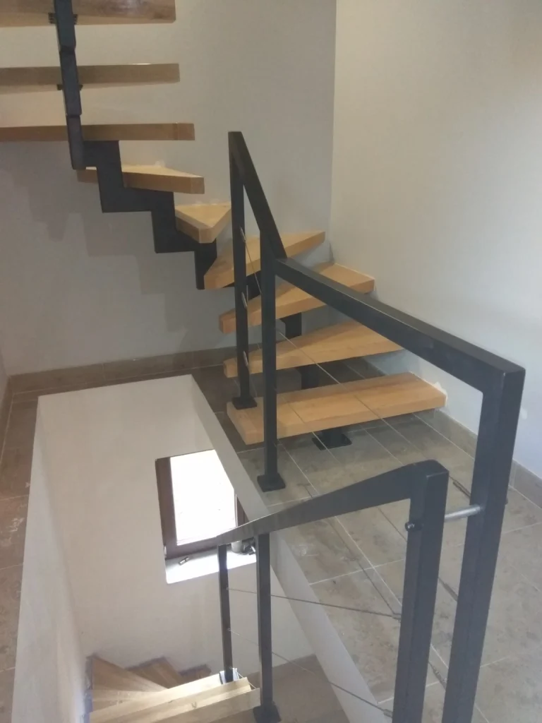Metal & wood Stairs