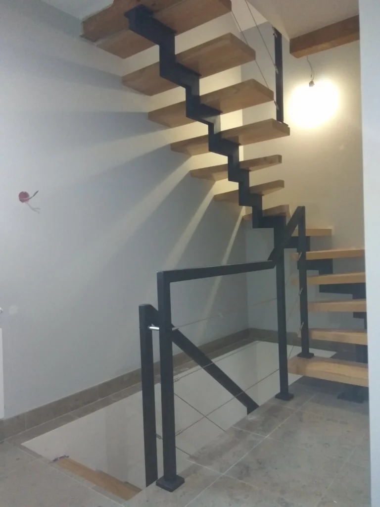 Metal & wood Stairs