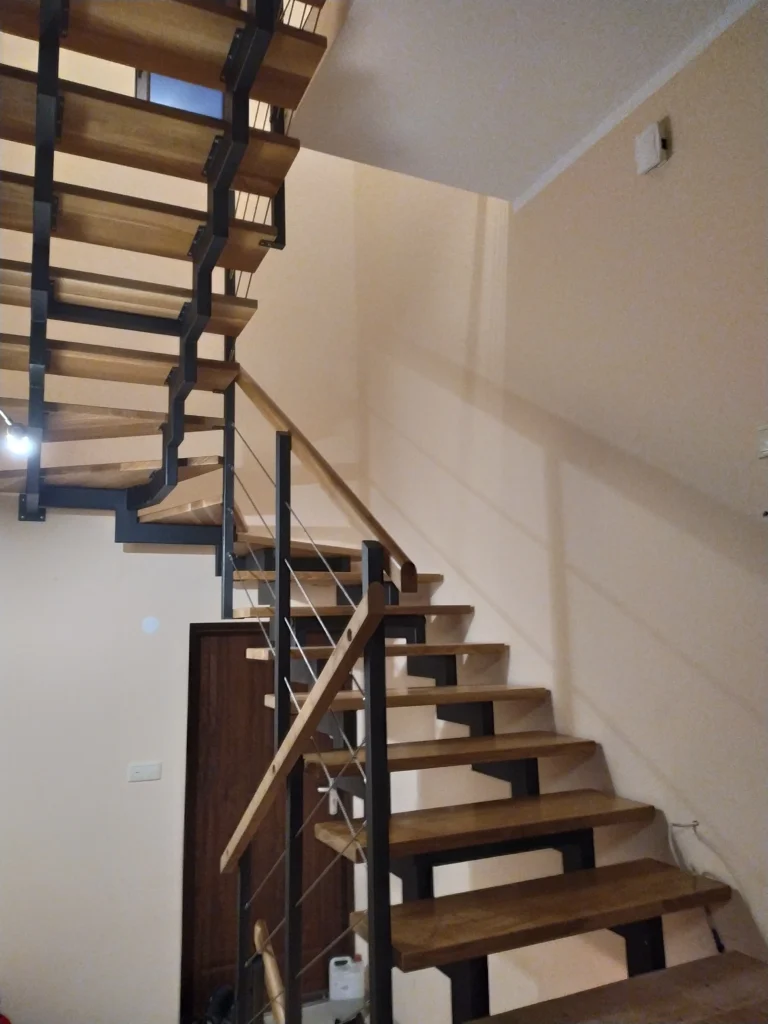 Metal & wood Stairs