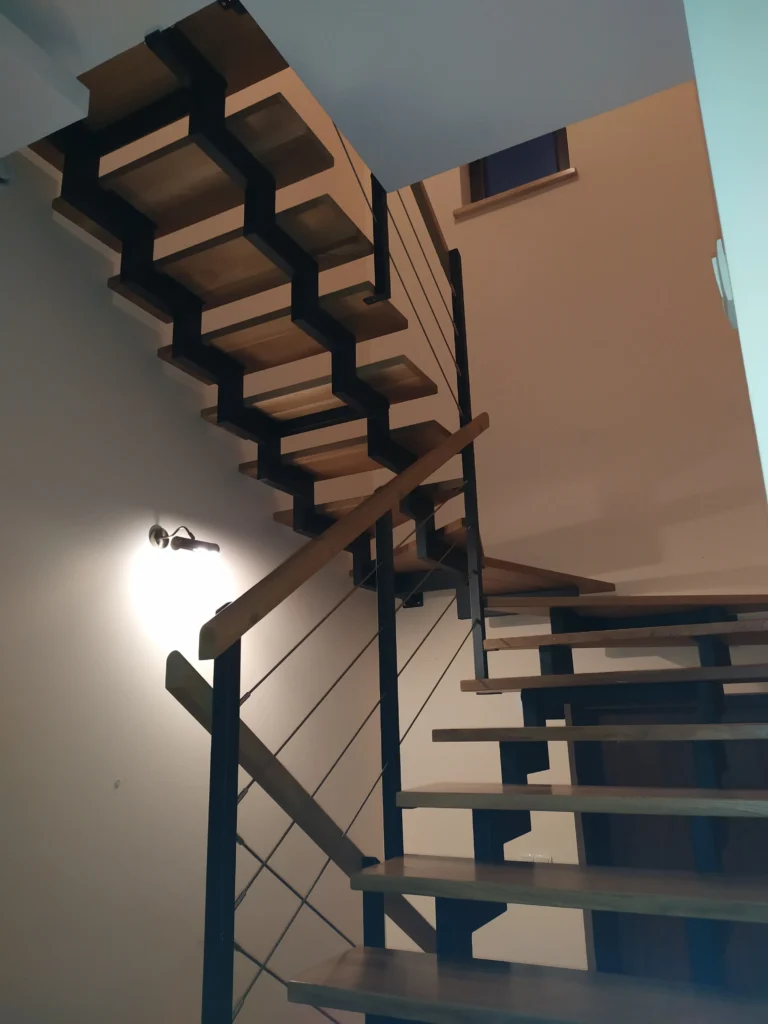 Metal & wood Stairs