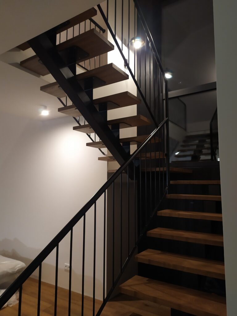 Open-riser stairs