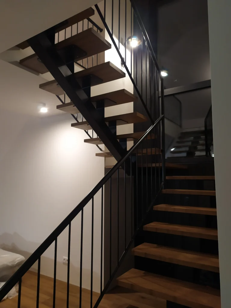 Metal & wood Stairs