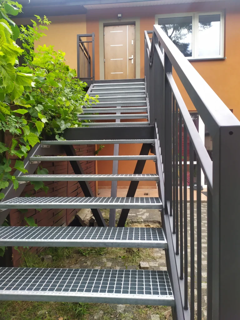 Steel stairs