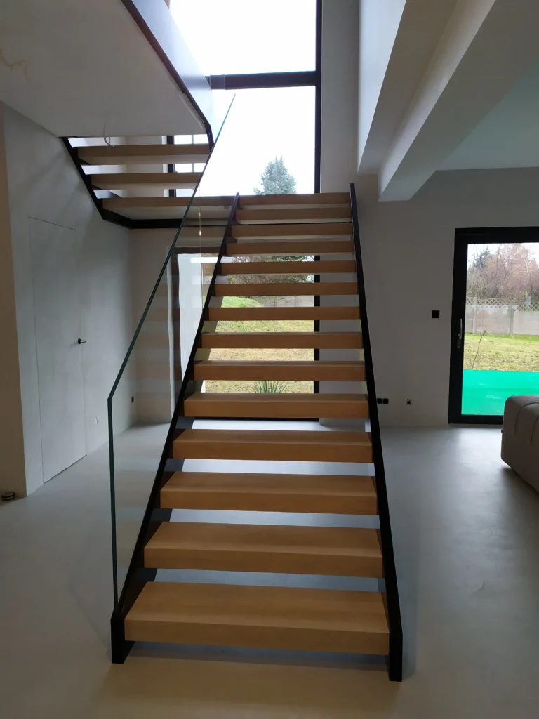Metal & wood Stairs