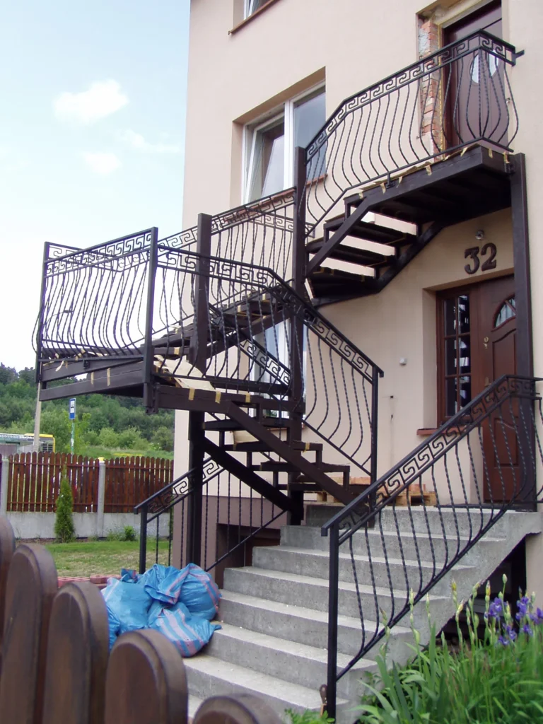 Steel stairs