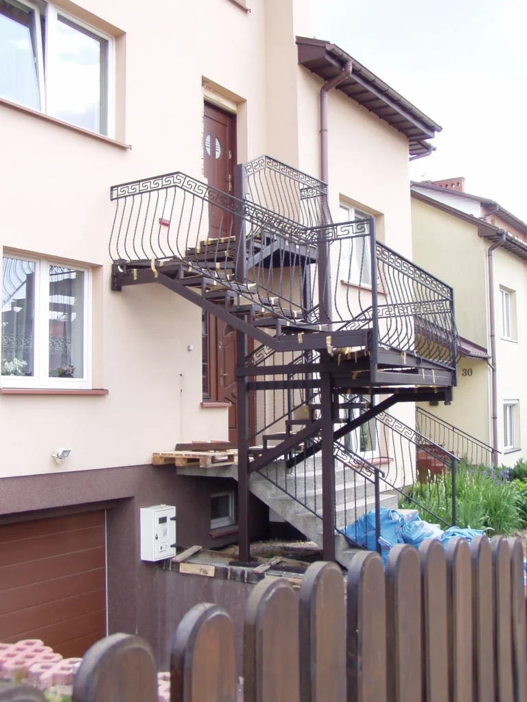Steel stairs