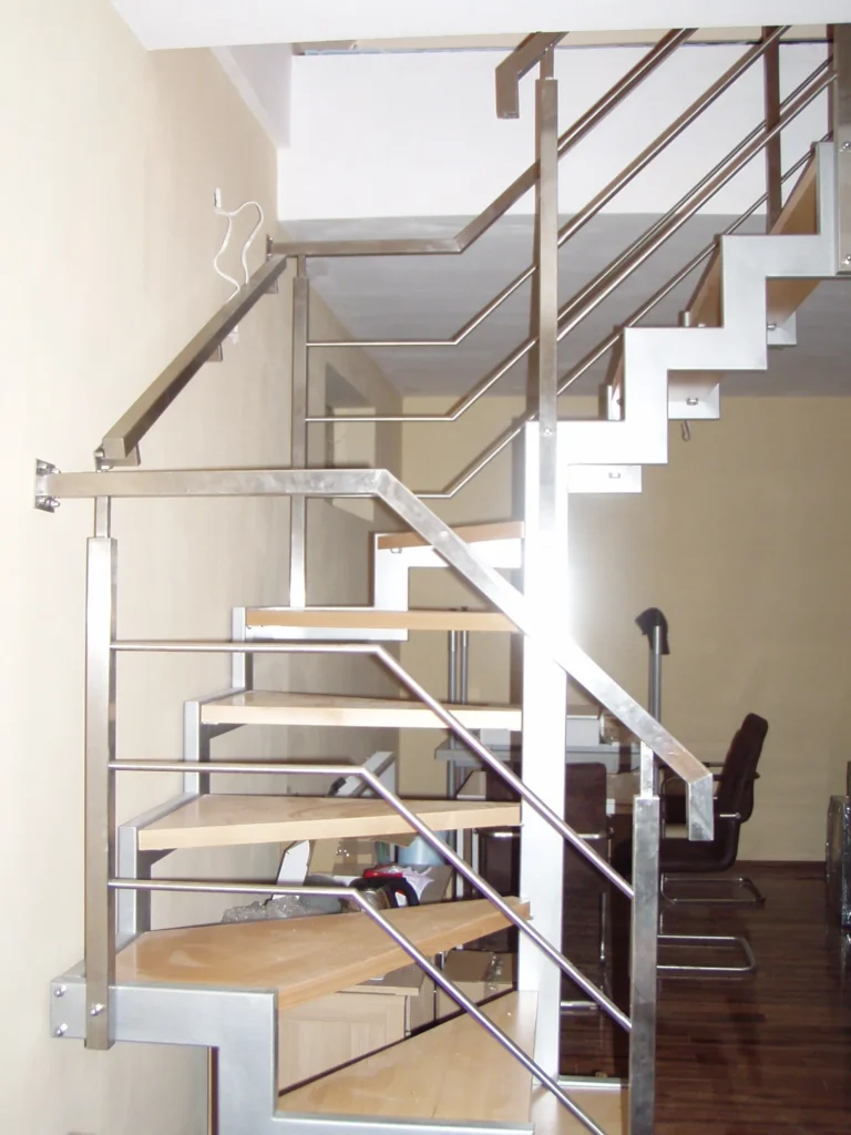Metal & wood Stairs