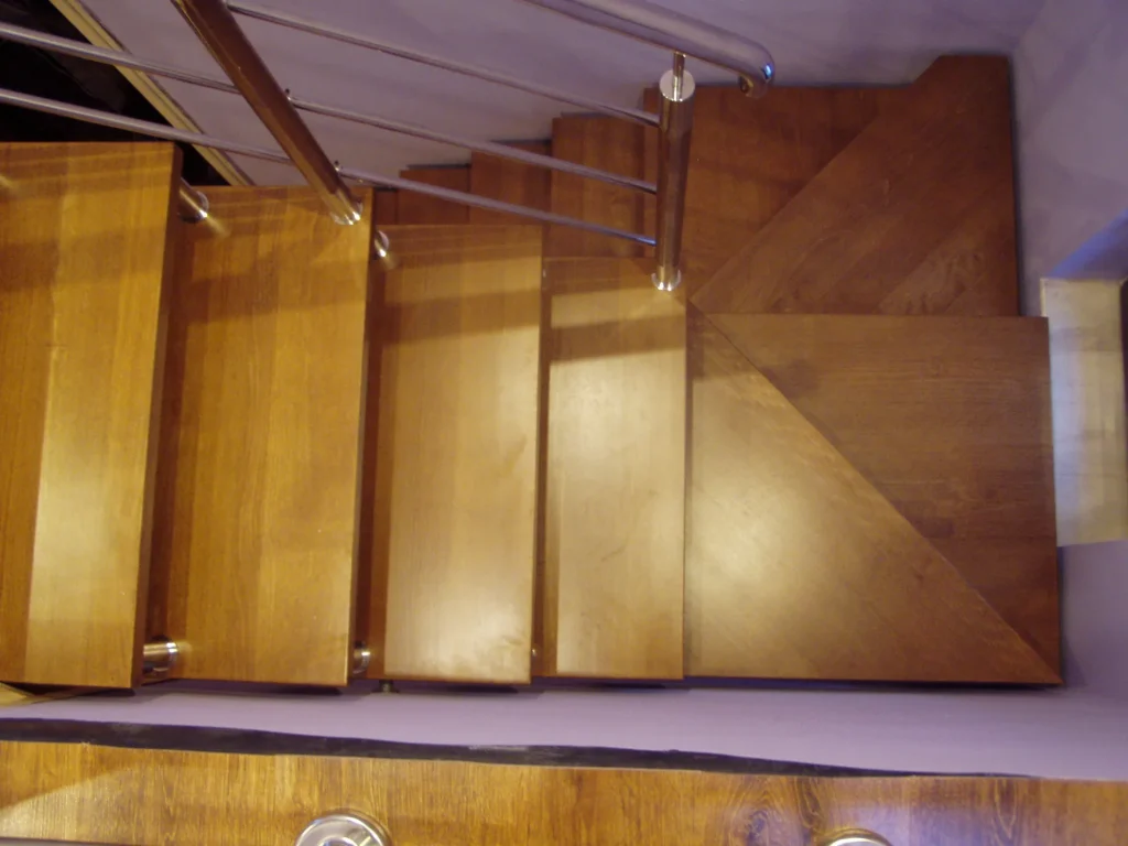 Metal & wood Stairs