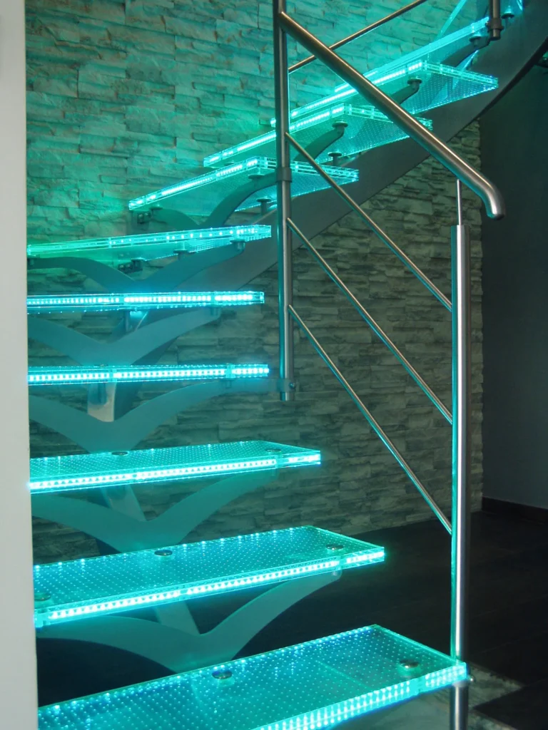 Glass stairs