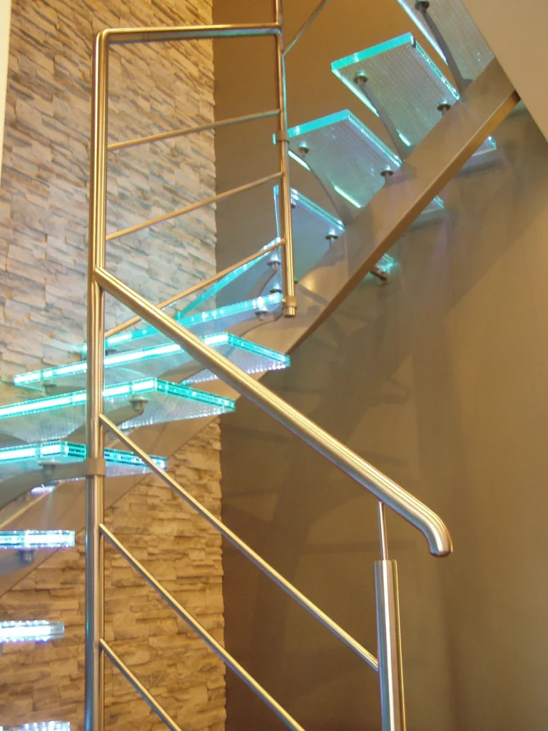Glass stairs
