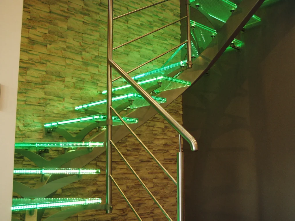 Glass stairs