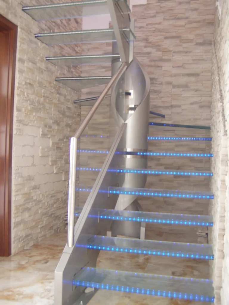 Glass stairs