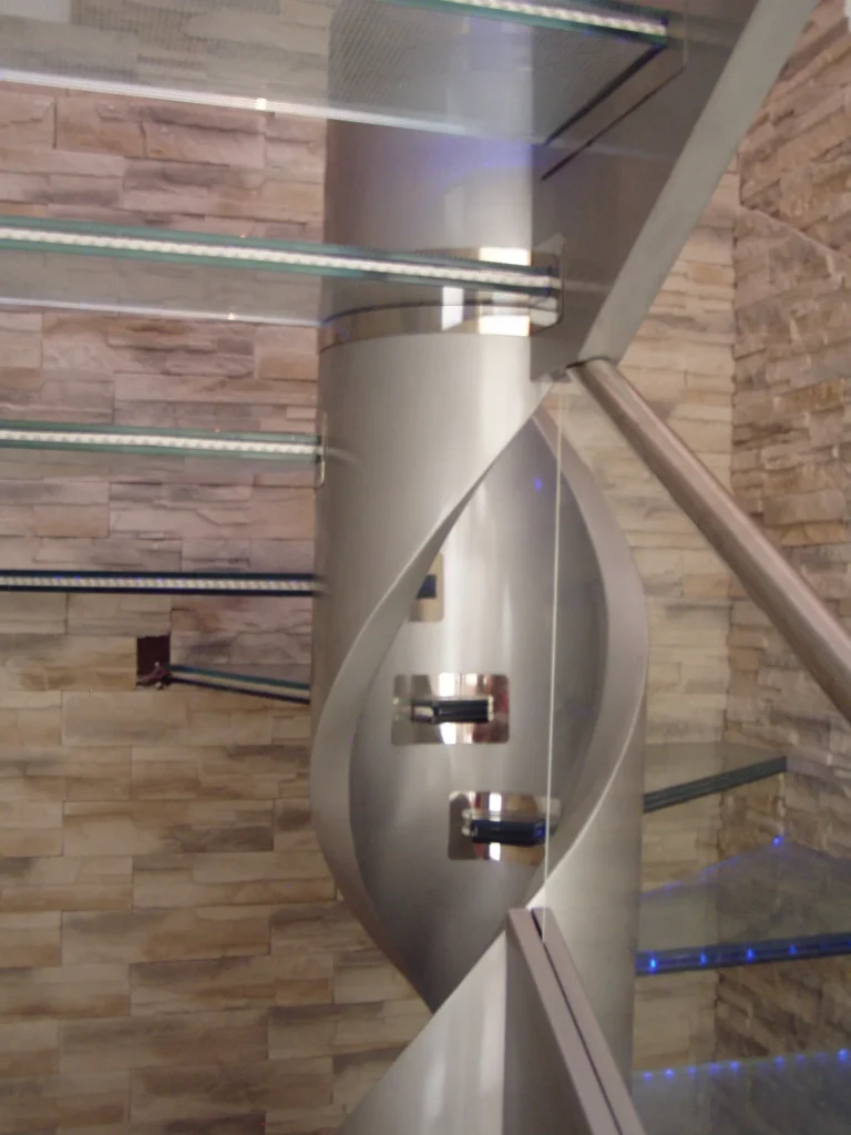 Glass stairs