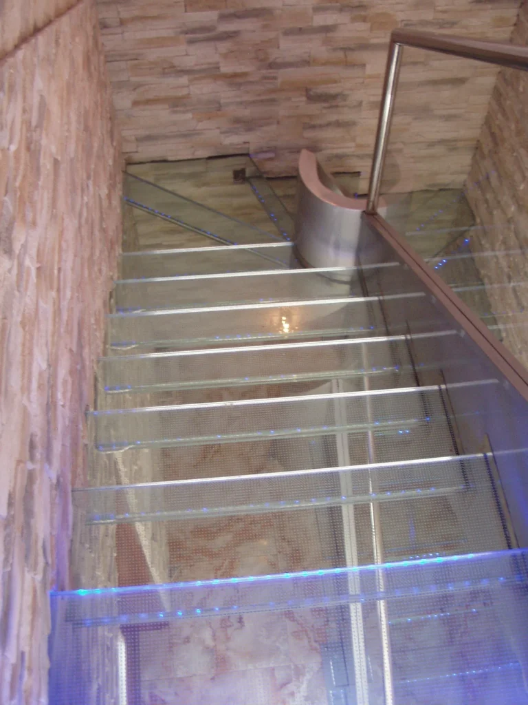 Glass stairs