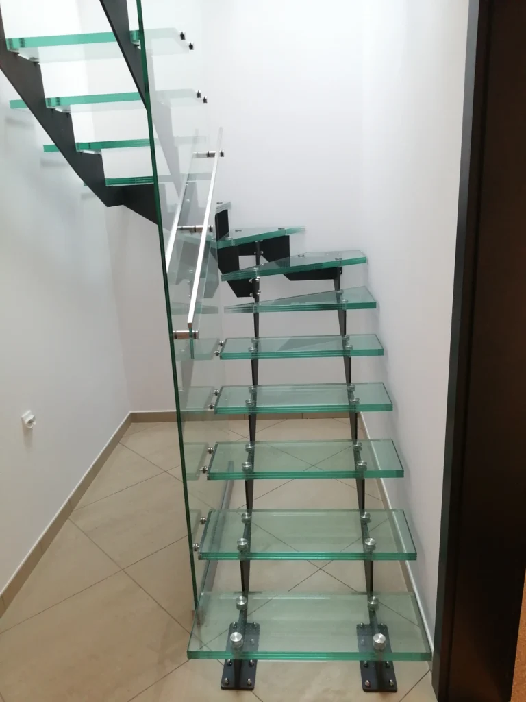 Glass stairs