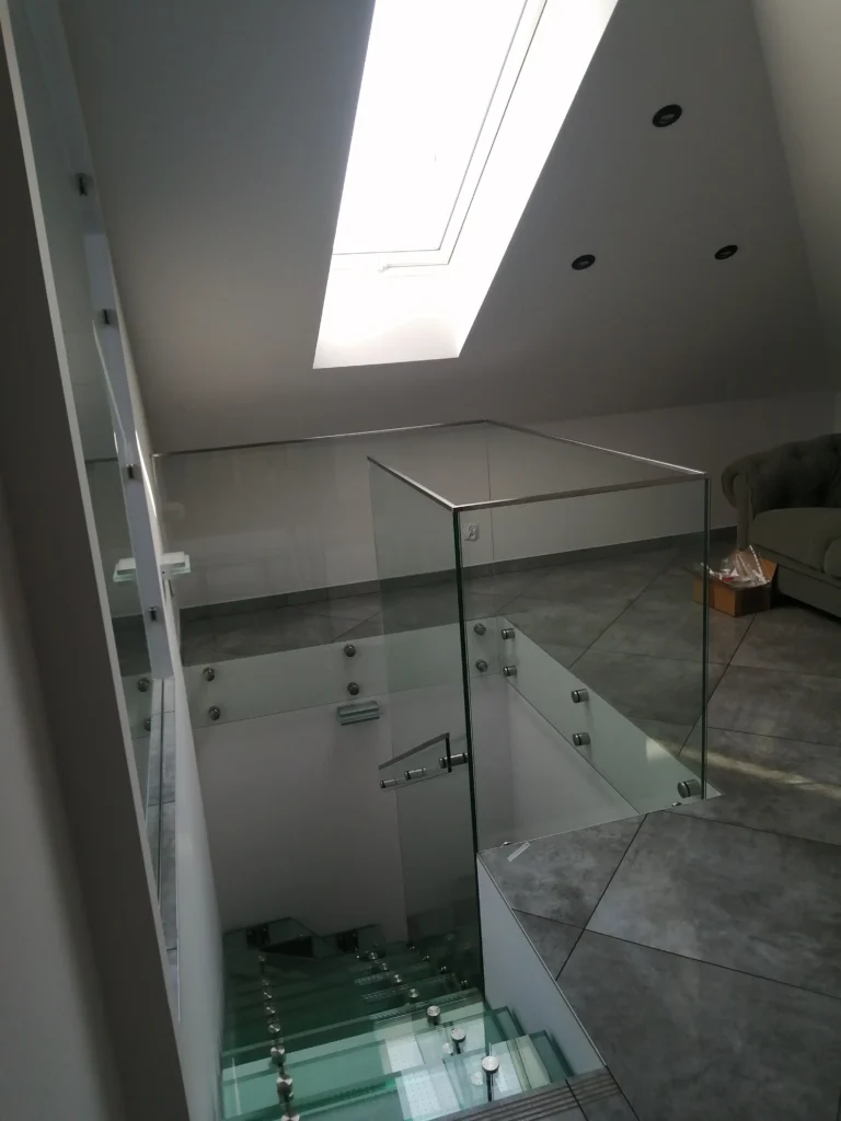 Glass stairs